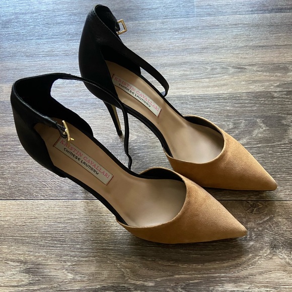 Chinese Laundry Kristin Cavallari Two Tone Ankle Strap Pumps - Drifter - Picture 3 of 6